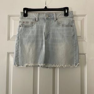 american eagle light blue jean skirt